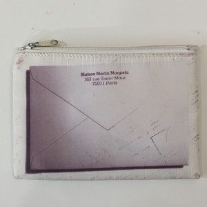 Maison Martin Megrelia pouch card coin case white trompe l'oeil mini bag springM
